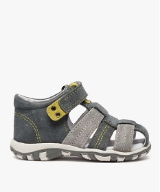 sandales premier pas bebe garcon dessus en cuir gris sandales et nu-pieds9852001_1