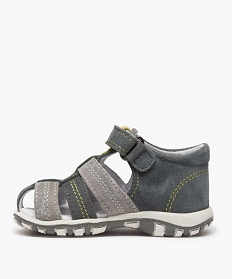 sandales premier pas bebe garcon dessus en cuir gris sandales et nu-pieds9852001_3