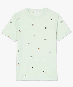 tee-shirt homme en coton bio - gemo x surfrider vert tee-shirts9854801_4