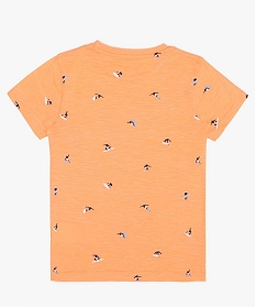 tee-shirt garcon motifs surf en coton bio - gemo x surfrider orange9856601_2