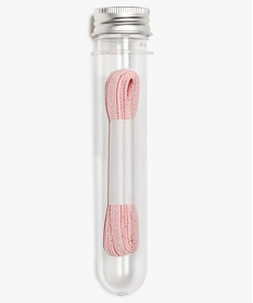 GEMO Lacets plats unis avec fil métallisé (la paire) rose standard