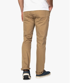 pantalon homme 5 poches straight en toile extensible brun pantalons de costume9859301_3