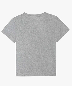 tee-shirt fille avec imprime colore gris tee-shirts9863701_2