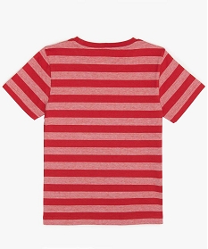 tee-shirt garcon a rayures avec du coton bio rouge tee-shirts9867901_2