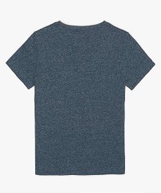 tee-shirt garcon chine avec grand motif fluo bleu tee-shirts9869701_2