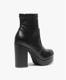boots femme unies a talon et semelle plateforme noir bottines et boots9880301_4