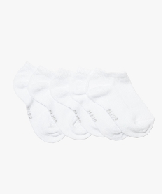 chaussettes bebe fille ultra courtes (lot de 5) blanc chaussettes9893801_2