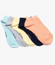 chaussettes bebe fille courtes en coton bio (lot de 5) multicolore9893901_1