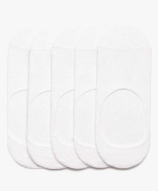 GEMO Chaussettes garçon invisibles (lot de 5) Blanc