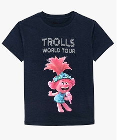 tee-shirt fille avec motif trolls - dreamworks bleu tee-shirts9911201_1
