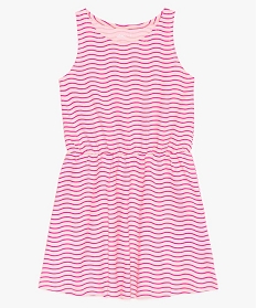 robe tee-shirt fille imprimee avec taille elastiquee imprime9911401_1