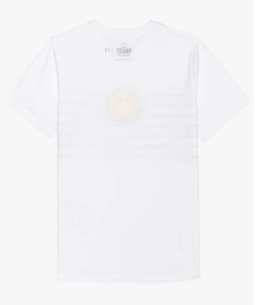 tee-shirt garcon avec rayures et motif colore - smileyworld blanc9933001_2