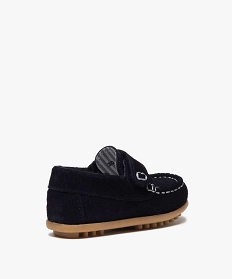 mocassins bebe garcon avec semelle a picots bleu baskets et tennis