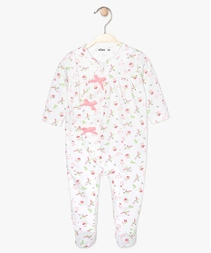 pyjama bebe en jersey avec fermeture avant et motifs fleuris multicoloreA013901_1