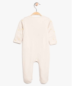 pyjama bebe en jersey avec ouverture avant et motif ours pastel beige pyjamas ouverture devantA014001_2