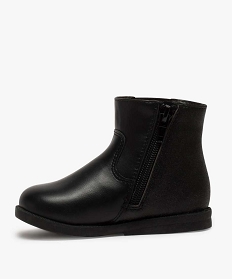 boots bebe fille zippes unis a contrefort paillete noir bottes et chaussures montantesA017101_3