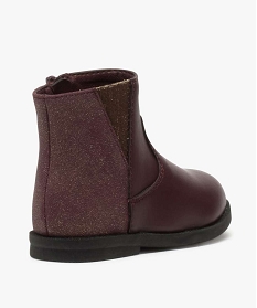 boots bebe fille zippes unis a contrefort paillete violet bottes et chaussures montantesA017201_4