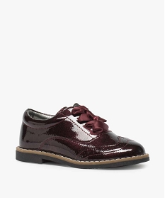 derbies fille vernis avec lacets rubans et zip rouge ballerinesA021201_2