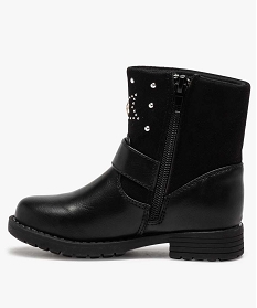 boots fille zippes ornes de clous metalliques noir bottes et bootsA023201_3