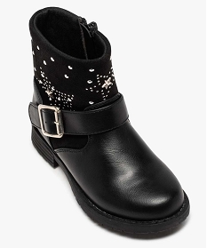 boots fille zippes ornes de clous metalliques noir bottes et bootsA023201_4
