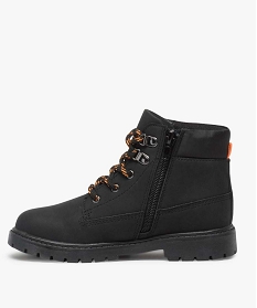 boots garcon avec lacets montagne et col rembourre noirA025901_3