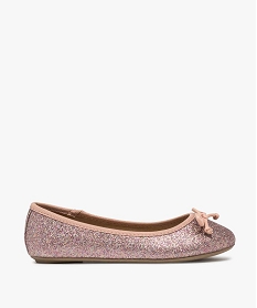 GEMO Ballerines fille pailletées avec nœud décoratif rose vif