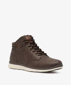 baskets homme semi-montantes avec interieur fourre brunA033101_2