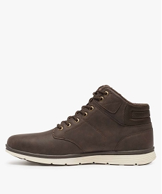 baskets homme semi-montantes avec interieur fourre brunA033101_3