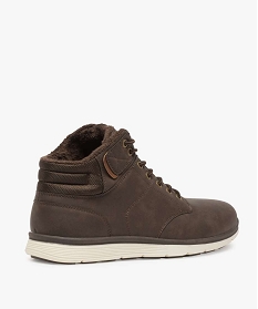 baskets homme semi-montantes avec interieur fourre brunA033101_4