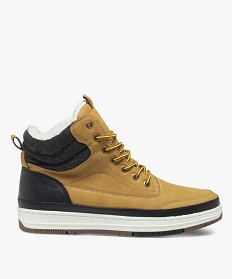 GEMO Boots homme à col rembourré et semelle renforcée marron standard
