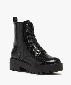 Bottines hotsell plateforme croco