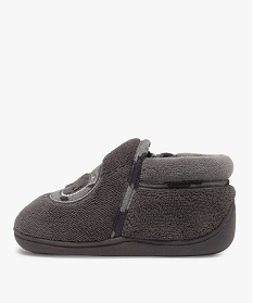 chaussons bebe garcon semi-montants zippes - isotoner gris chaussonsA052701_3