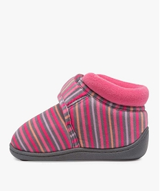 chaussons bebe fille bottillons a scratch - isotoner multicolore chaussonsA052801_3