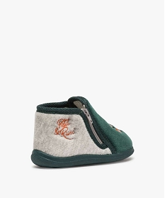 chaussons bebe montants en velours avec renard brode gris chaussonsA053401_4