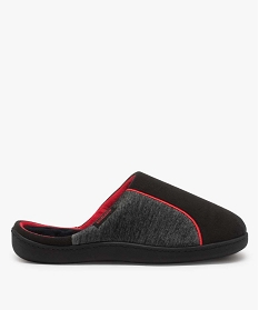 chaussons homme mules dinterieur en velours - isotoner noirA058301_1