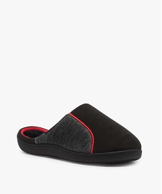 chaussons homme mules dinterieur en velours - isotoner noirA058301_2