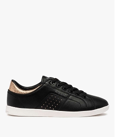 baskets femme unies a lacets avec details girly - kappa noir baskets et tennisA074001_1