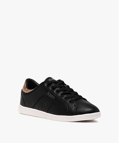 baskets femme unies a lacets avec details girly - kappa noir baskets et tennisA074001_2