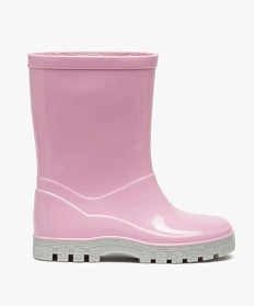 GEMO Bottes de pluie bébé fille unies à semelle crantée Rose