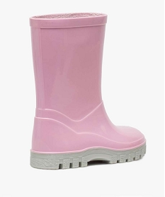 bottes de pluie bebe fille unies a semelle crantee roseA075501_4