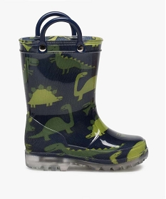 bottes de pluie bebe garcon a anses imprimees dinosaures bleuA075601_1