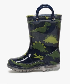 bottes de pluie bebe garcon a anses imprimees dinosaures bleuA075601_3