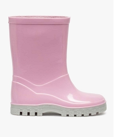 bottes de pluie fille unies a semelle crantee contrastante roseA076001_1