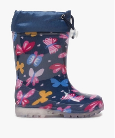 bottes de pluie fille avec motifs papillon et col ajustable bleu bottes de pluie et apres-skiA076401_1