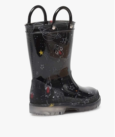 bottes de pluie garcon avec motifs de lespace noirA076701_4