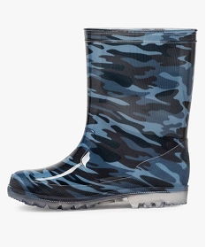 bottes de pluie garcon motif camouflage bleuA077101_3