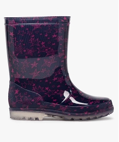 bottes de pluie fille a motifs etoiles bleu bottes de pluiesA077401_1