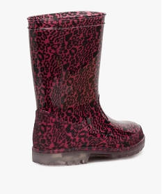 bottes de pluie fille imprimees a semelle lumineuse roseA077501_4