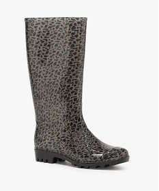 bottes de pluie femme a motifs tachetes et paillettes grisA077701_2