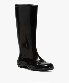bottes de pluie femme unies a semelle crantee noir bottes de pluie et apres-skiA077801_2